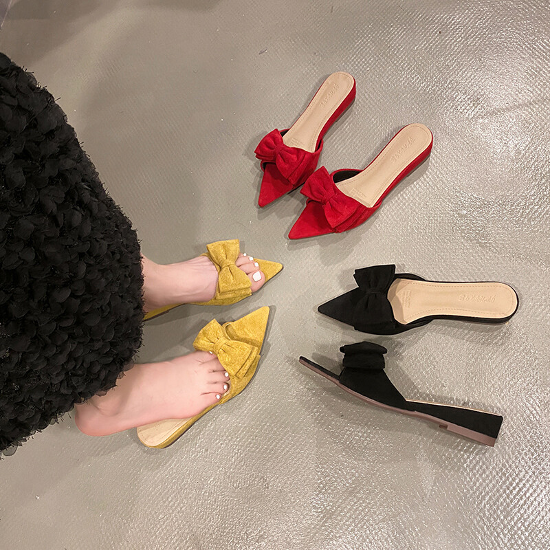 MANXIXI Fashion Women Beautiful Bow Flat Sandals (Size 35-42) ราคา 568 บาท*ส่งฟรี