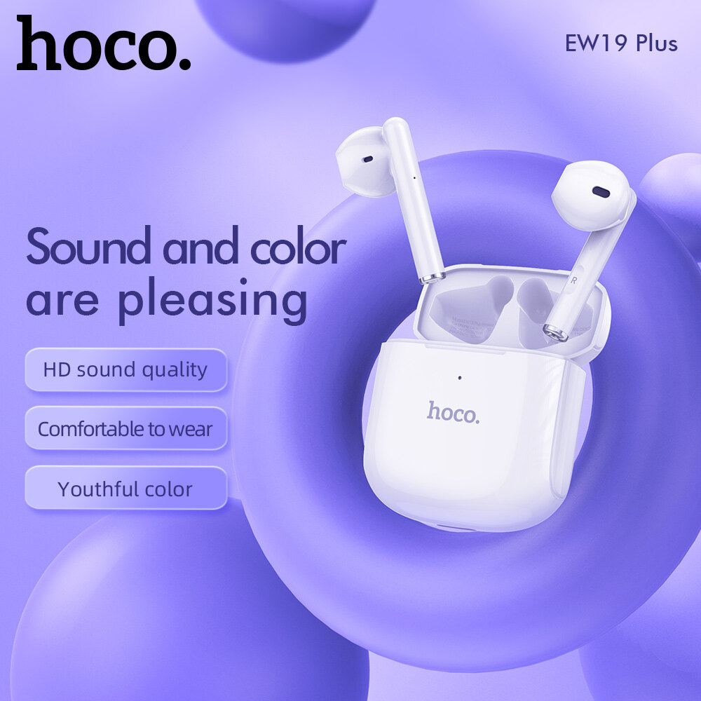Hoco tai nghe 100% chính hãng ew19 plus nhiều màu sắc tws tai nghe gắn tai không dây tai nghe bluetooth nhạc hifi tai nghe nhét tai earbuds không dây tai nghe bluetooth với micrô tích hợp cho phổ thông