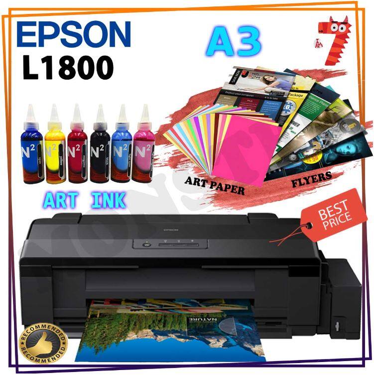 Epson L1800 A3 Colour Inkjet Printer With Art Ink | Lazada