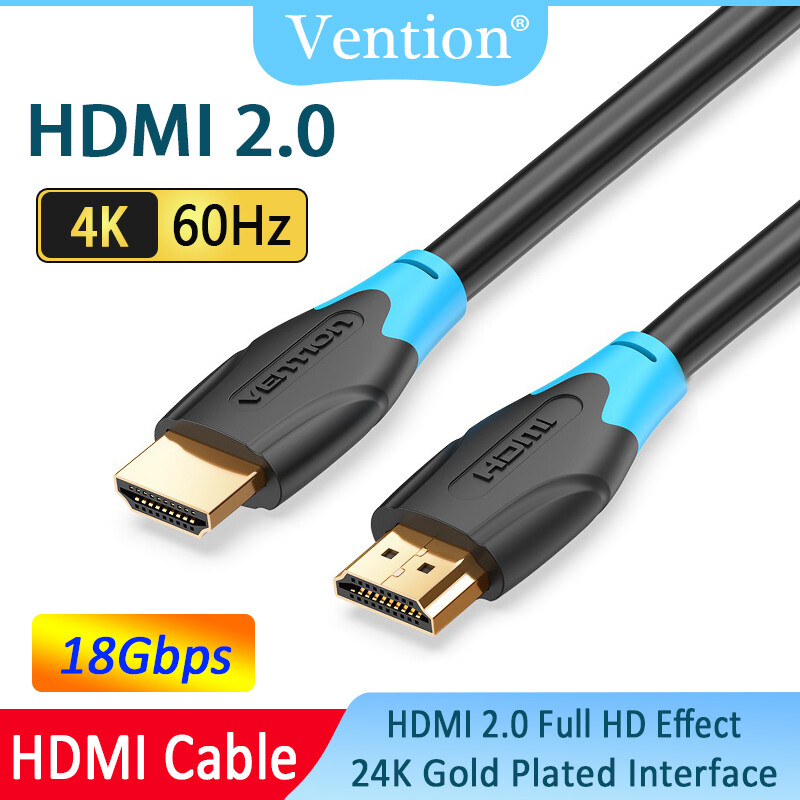 Vention 4K HDMI Cable 2.0 3D High-Speed Transmission 1080P Male to Male Video Cable For Computer Connect to TV LCD Projector Monitor host Set Switch PS4 Xiaomi Mi Box Laptop to TV Giá 325,730 Đồng*Miễn phí vận chuyển