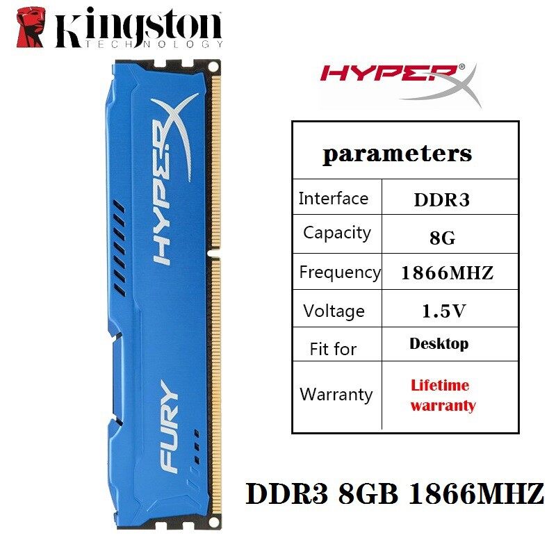 Kingston hyperx discount fury 8gb ddr3