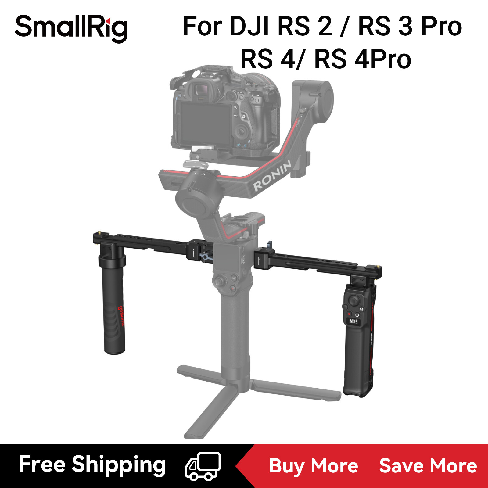 SmallRig Wireless Control Dual Handle Handgrip for DJI RS 2 / RS 3 Pro / RS 4/ RS 4Pro Gimbal - 3954 ราคา 10,299 บาท*ส่งฟรี