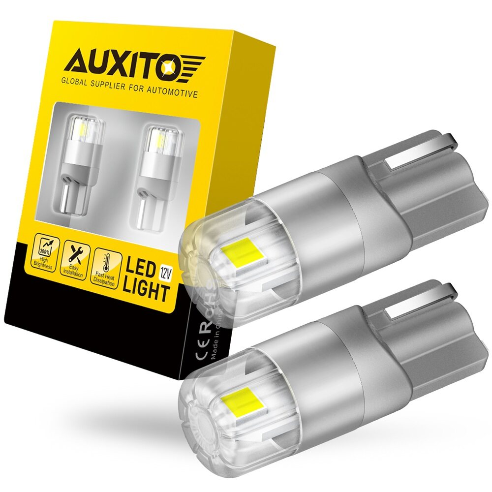 Auxito 2 cái Đèn hậu xe hơi bóng đèn LED T10 3030smd W5W T10 CANBUS vị trí đèn báo bên hông 360 độ c