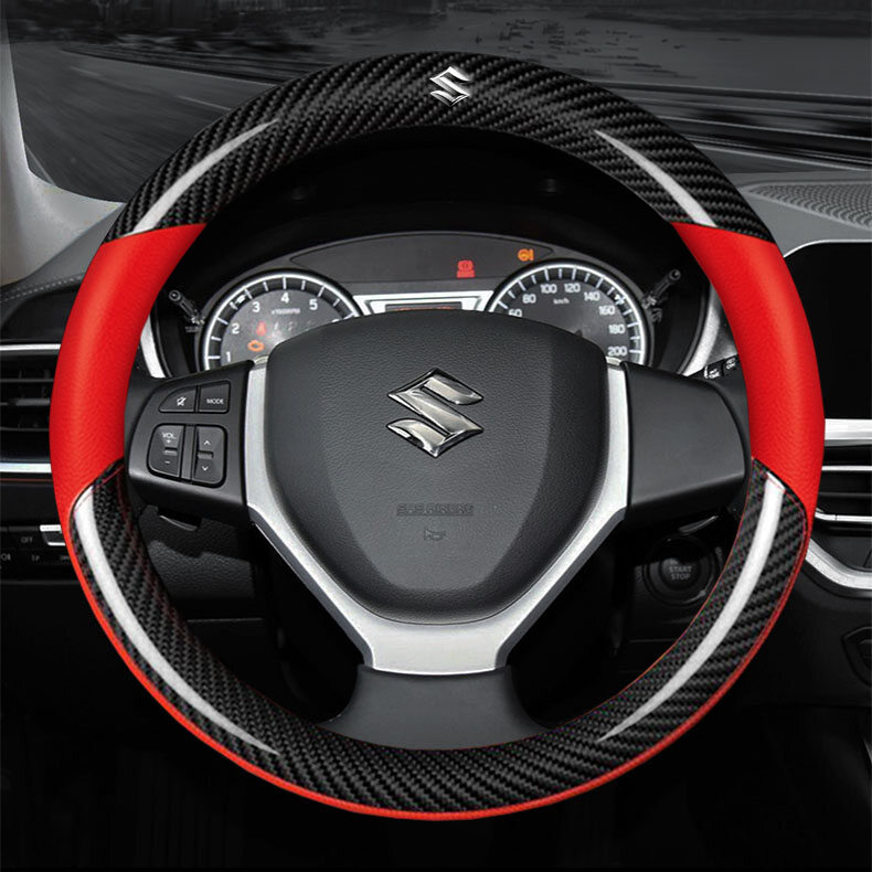 Bọc vô lăng bằng da sợi carbon mới cho suzuki swift ciaz xl7 celerio ertiga dzire s-presso vitara apv jimmy carry