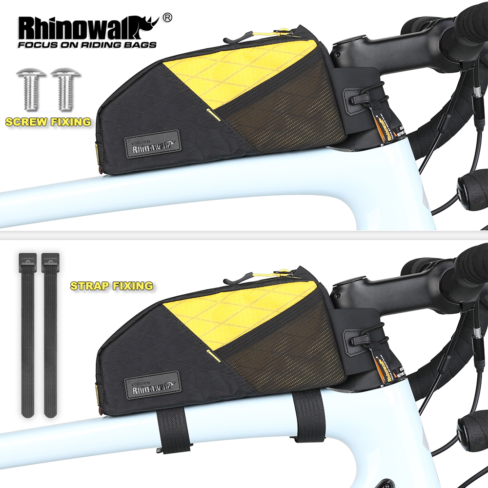 Rhinowalk 1.2L Bicycle Top Tube Bag Water-Resistant for Gravel MTB Road Bike Travel Storage Cycling Outdoor Bikepacking Bike Front Frame Bag Bicycle Accessories