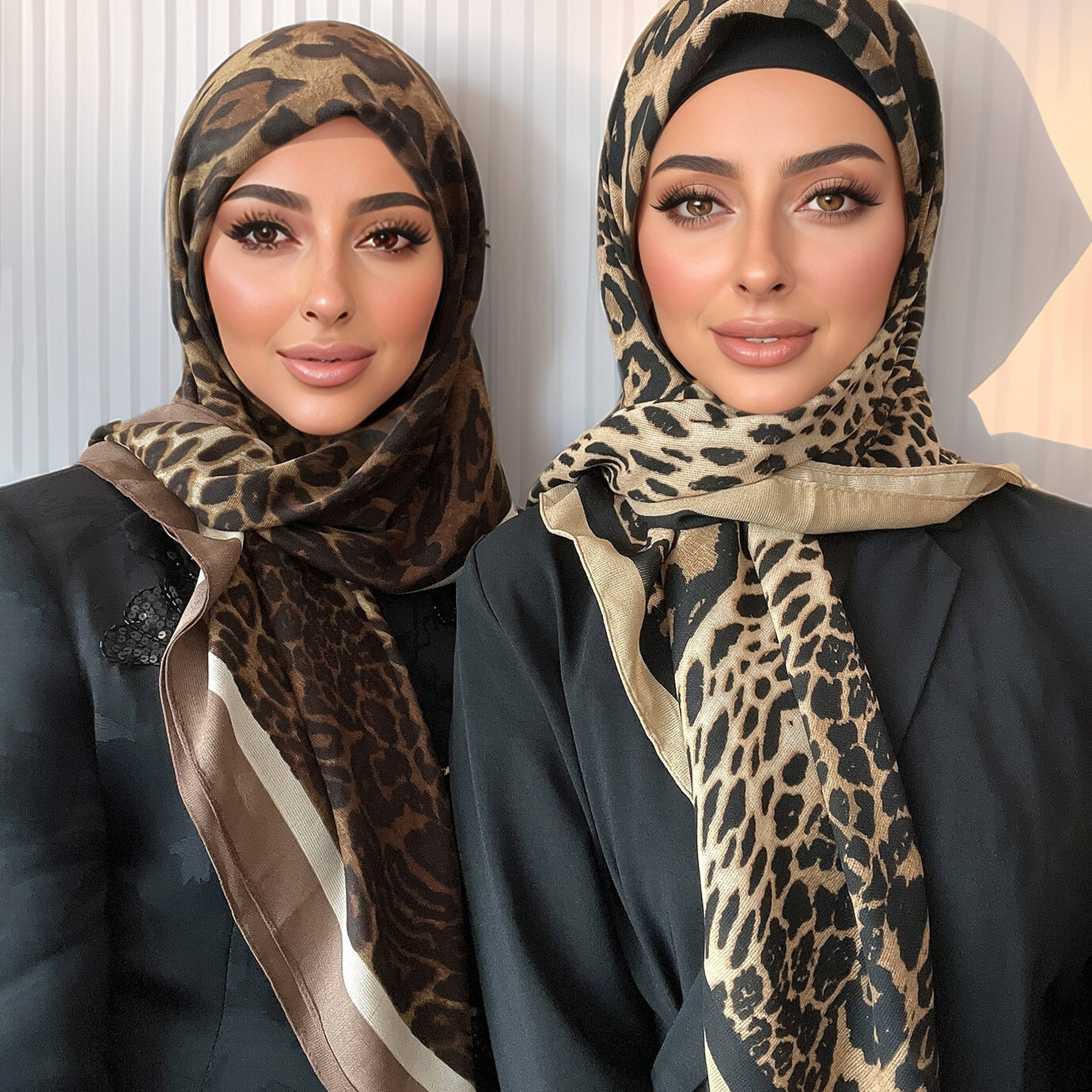 Jifang 105x105cm thời trang beo khăn quàng vuông Bandana quá khổ lớn Pashmina khăn buộc đầu khăn trùm đầu hijab hồi giáo bawal pw27