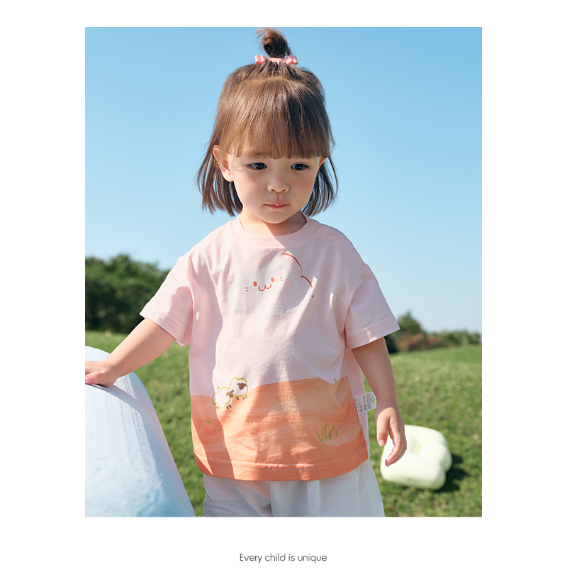 balabala Boy Short Sleeve T-Shirt Baby Top Girl Clothing 2025 New Summer Fashion Cute Infant Top