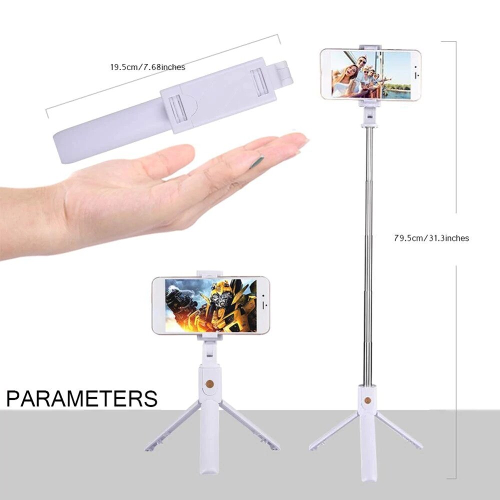 K07 Bluetooth Selfie Stick with Button Tripod PC Image