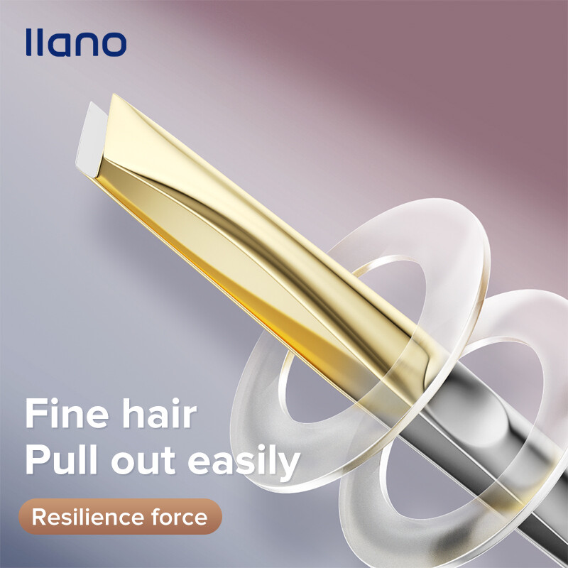 Gambar llano Colorful Eyebrow Tweezer Hairs Puller Stainless Steel Eye Brow Clips Eyelash Removal Makeup Tools