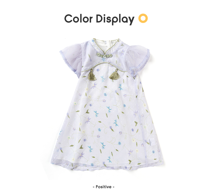 Gaun Anak Balabala Gaun Anak Perempuan Gaun Bayi Musim Panas 2023 Gaun Anak Baru Gaya Amerika Manis Cheongsam Pasang Surut