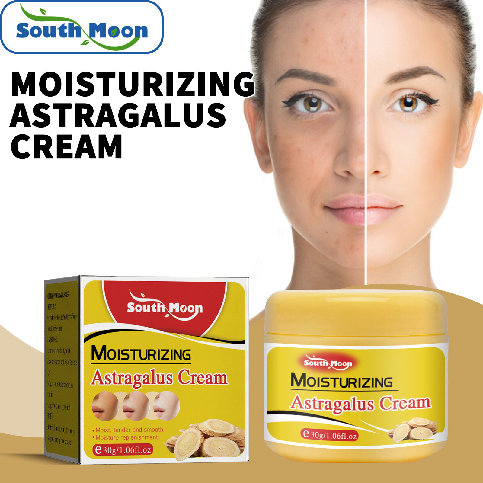 Kem dưỡng ẩm mặt trăng phía nam kem astragalus làm đẹp chăm sóc da mặt sức khỏe chống nhăn chăm sóc da dưỡng ẩm chăm sóc làm sáng da kem dưỡng da mặt kem astragalus vẻ đẹp và sức khỏe làm dịu da dưỡng ẩm dùng cho mặt nhẹ nhàng chăm sóc da