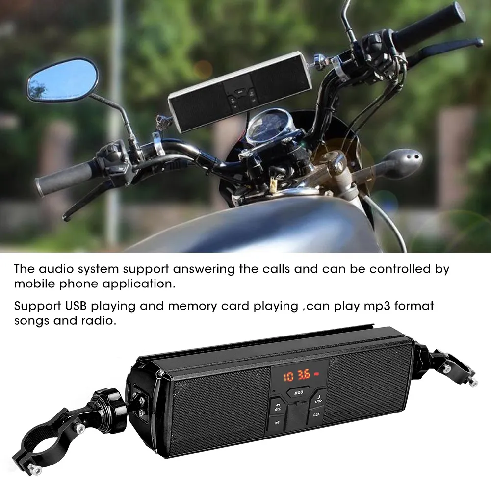 motorcycle handlebar audio system