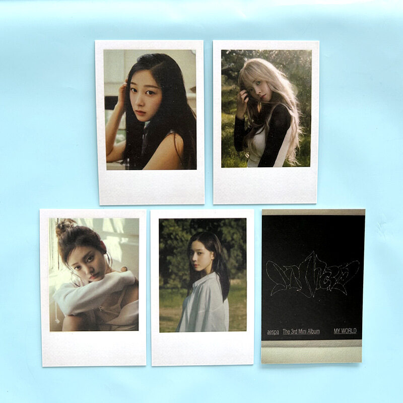 Aespa Album nhỏ thế giới của tôi photocards karina Giselle Winter ningning thẻ Lomo 4 mỗi bộ