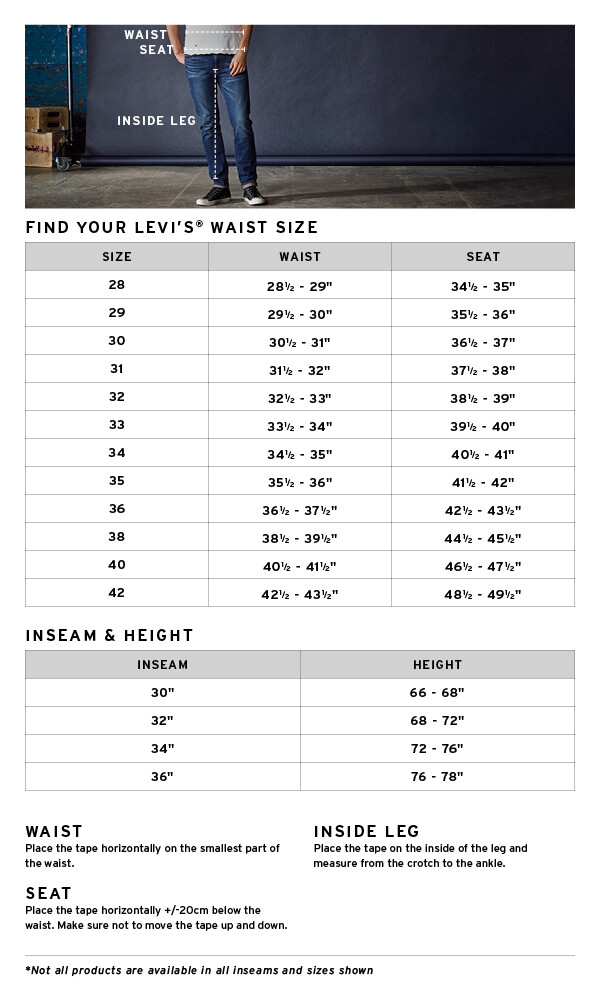 Levis 501 Mens Size Chart Levis 501 Levis Ladies Jeans Size Chart