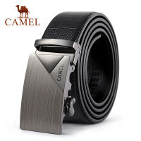 Camel mens Automatic Buckle Belt 100% Genuine Cow Leather Business Casual Strap Belt