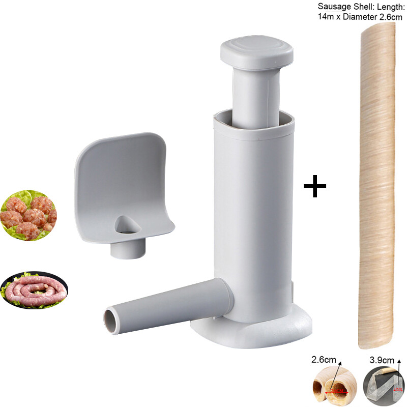 Máy làm xúc xích máy làm thịt viên dụng cụ nhồi xúc xích tự làm dụng cụ nhồi thịt viên xúc xích với vỏ xúc xích 14m x 26mm