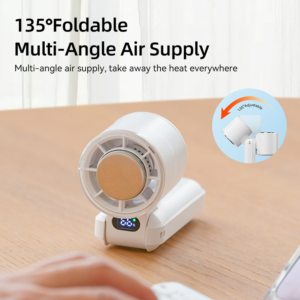 Portable Foldable Handheld Fan 5 Speed Rechargeable Cooling Fan_voghion.com