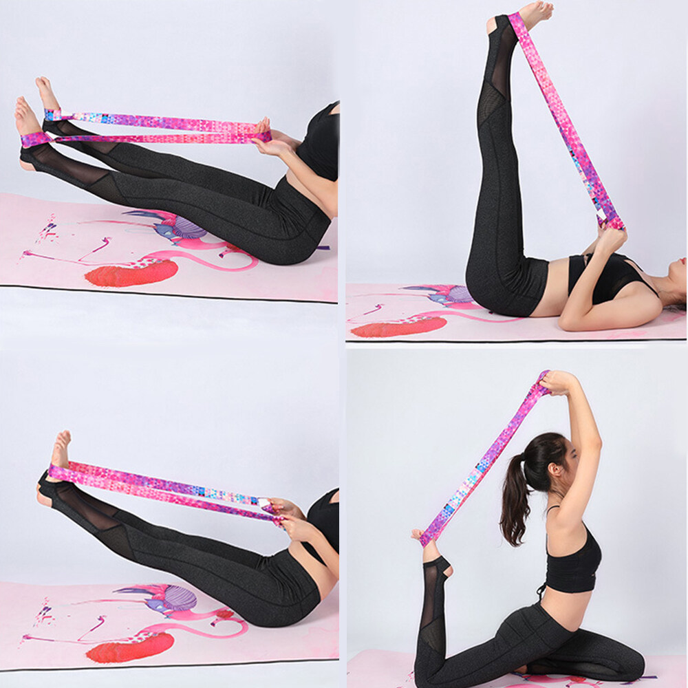 1XAdjustable Yoga Mat Carrying Strap Shoulder Carrier Two-way Elastic Yoga Belts 