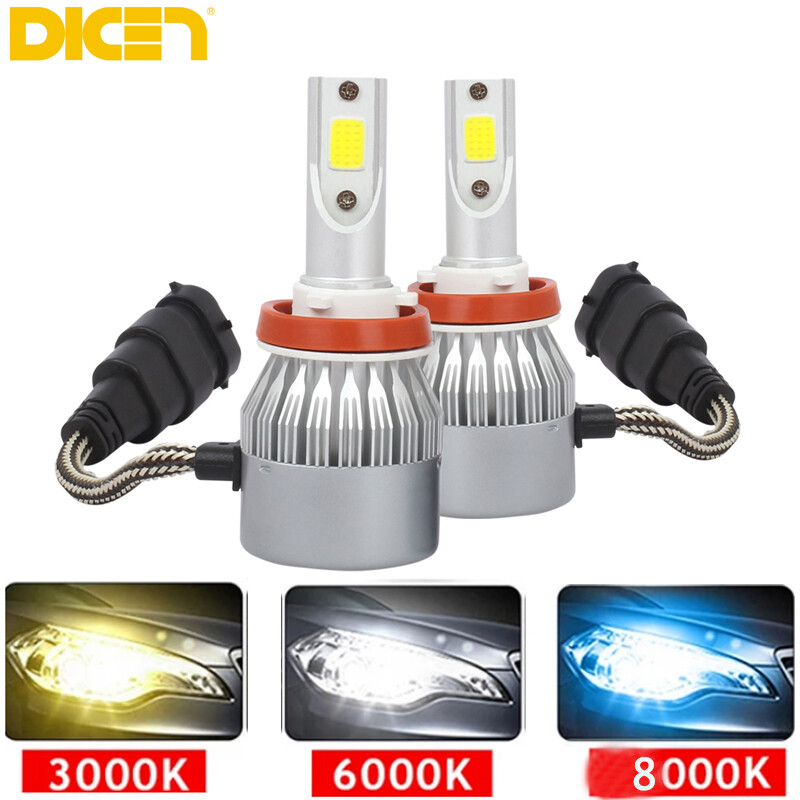 Dicn 1 cặp đèn pha ô tô bóng đèn sương mù led h1 h3 h4 h7 h8 h11 9005 hb3 9006 hb4 9012 hir2 đèn sương mù đèn pha ô tô đèn siêu sáng đèn sương mù