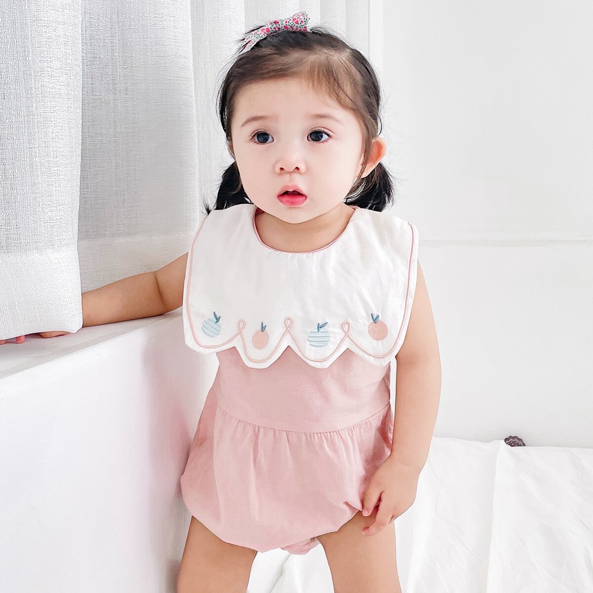 Cute Baby Girls Bodysuits Summer Sleeveless Princess Toddler Clothing