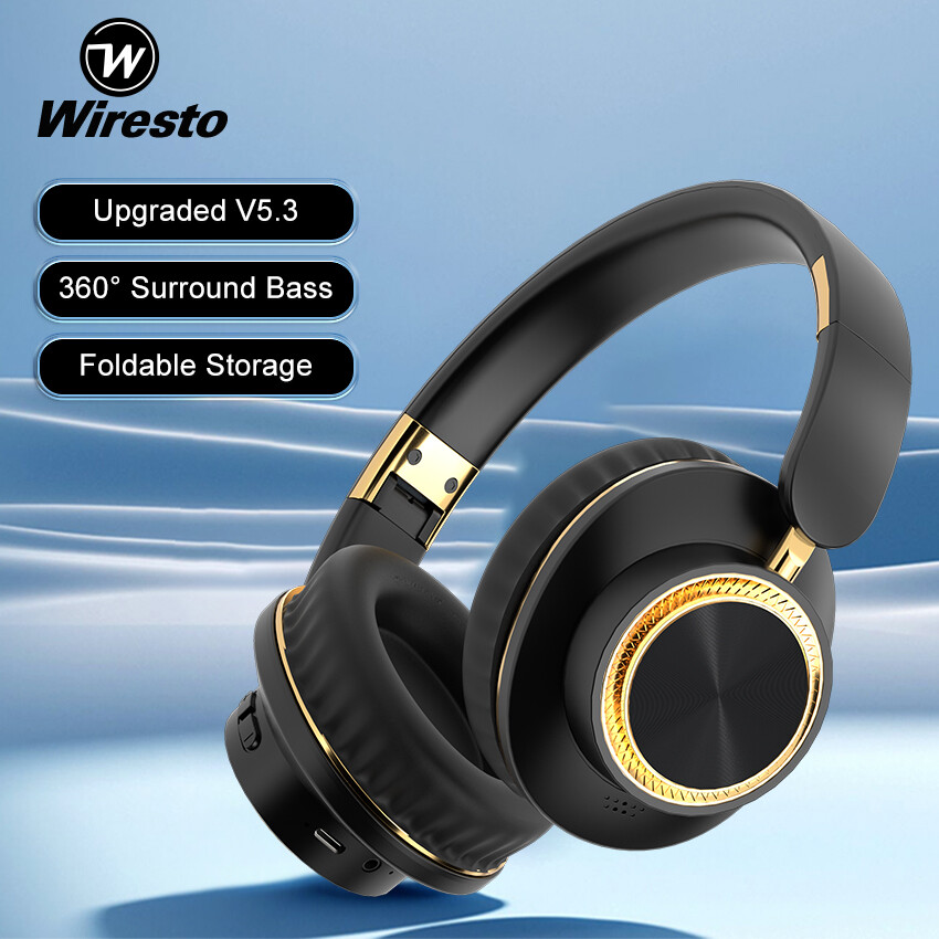 Wiresto Mũ Nón Tai nghe Bluetooth Tai nghe không dây Bluetooth Tai nghe gập Tai nghe Bluetooth âm thanh nổi Tai nghe bluetooth S âm thanh stereo hifi chơi game tai nghe bluetooth