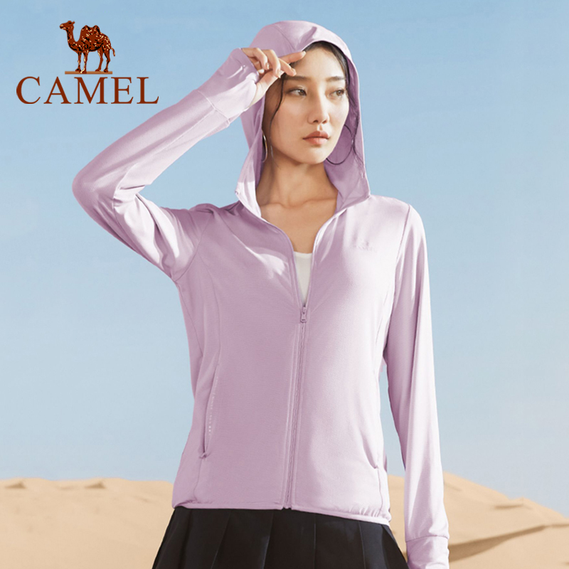 Cameljeans Outdoor Hooded Knitted Jacket Summer Cool feeling Light Sport Sun Protection Clothing ราคา 382 บาท*ส่งฟรี