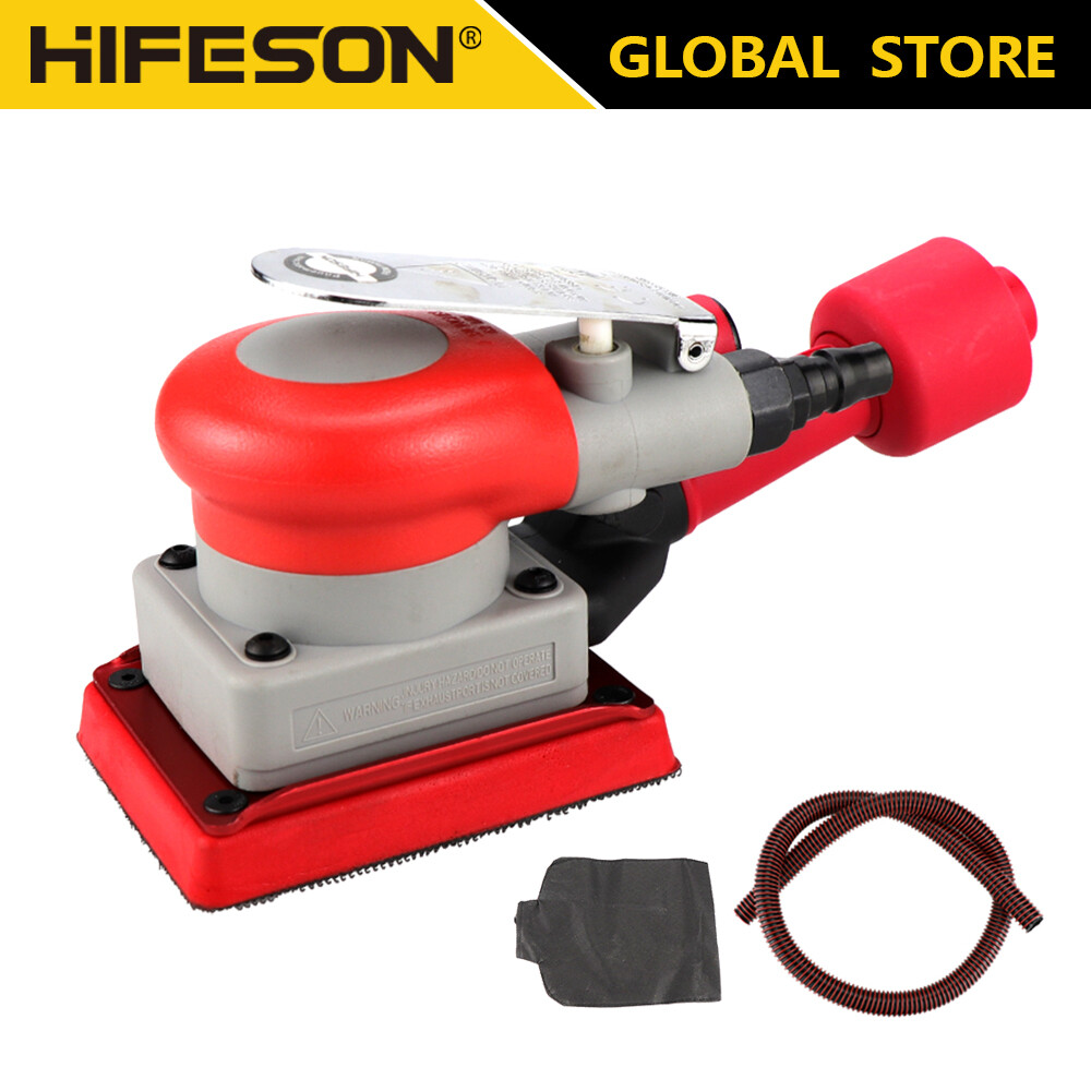 Hifeson máy đánh bóng khí nén 75*100mm dụng cụ chà nhám hút chân không lập dị bộ máy mài để đánh bóng sơn xe hơi