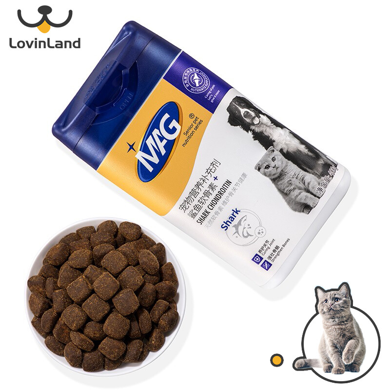 MAG Chondroitin siêu canxi vật nuôi cá mập Chondroitin chó mèo đặc biệt bảo vệ khớp nối tổng thể bổ sung canxi