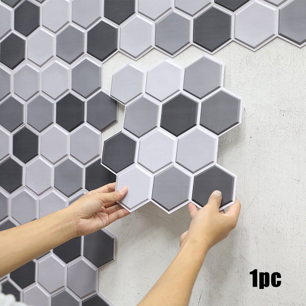 1 hoặc 10 miếng dán gạch ốp tường nhà bếp tự dính miếng dán khảm phòng tắm trang trí tường