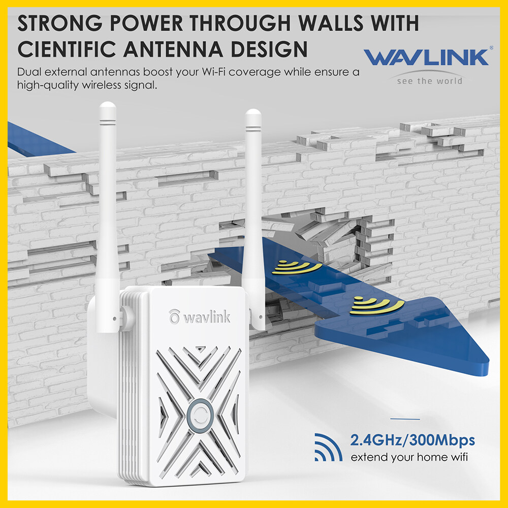 Wavlink N300 300Mbps Wi-Fi Range Extender Home Wireless Signal Booster