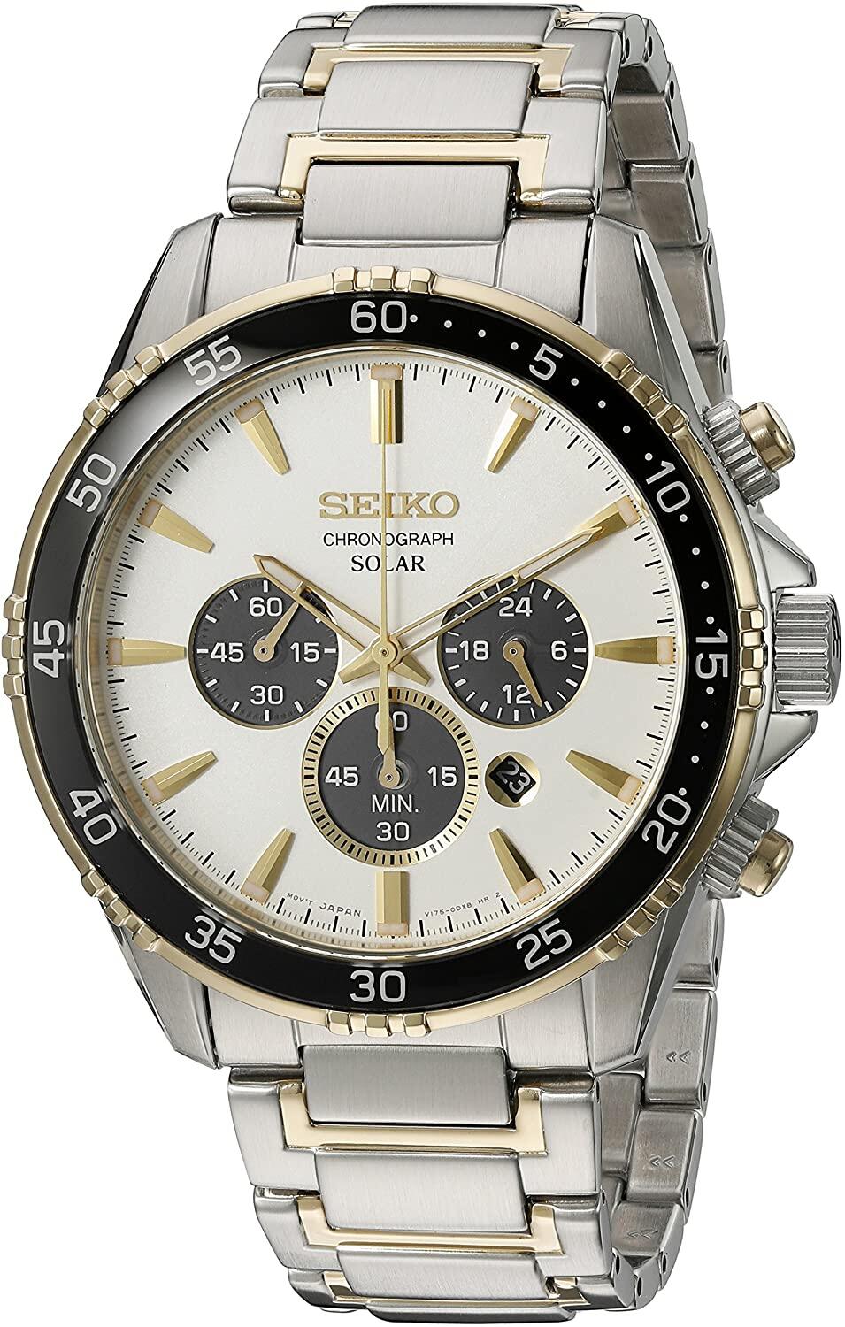 Đồng hồ Seiko cổ sẵn sàng (SEIKO SSC446 Watch) Seiko 'Chronograph' Quartz  Stainless Steel Dress Watch (Model: SSC446) [Hộp & Sách hướng dẫn của Nhà  sản xuất + Người bán bảo hành