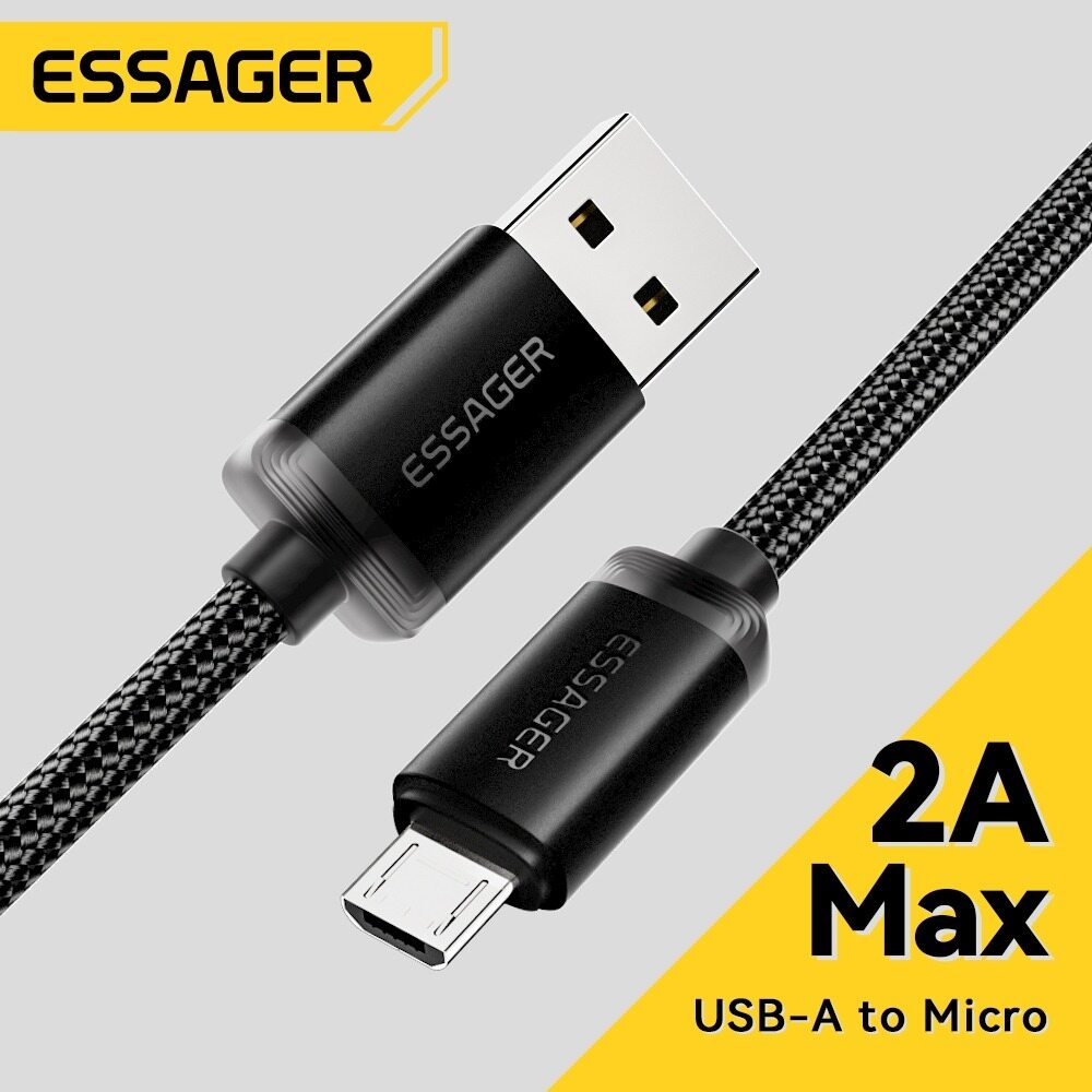 Essager 2A USB-A để micro Cáp dữ liệu sạc nhanh 1m 2M 3M để điện thoại Android