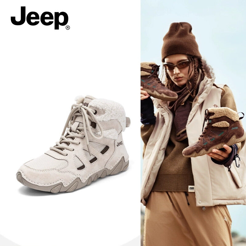 Jeep spirit mary jane New winter fleece high top short boots for outdoor warm women's shoes ราคา 4,260 บาท*ส่งฟรี