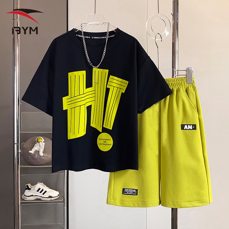 BeiYiMeng ชุดเสื้อผ้าสำหรับเด็กผู้ชายลายทางลำลองสำหรับเสื้อผ้าเด็ก4-16ปี2ชิ้นเสื้อยืดแขนสั้นเสื้อโปโลพร้อมชุดเกาหลีเสื้อผ้าเด็กกางเกงครึ่งแขน - ยี่ห้อ 贝伊萌 ราคา 499 บาท*ส่งฟรี