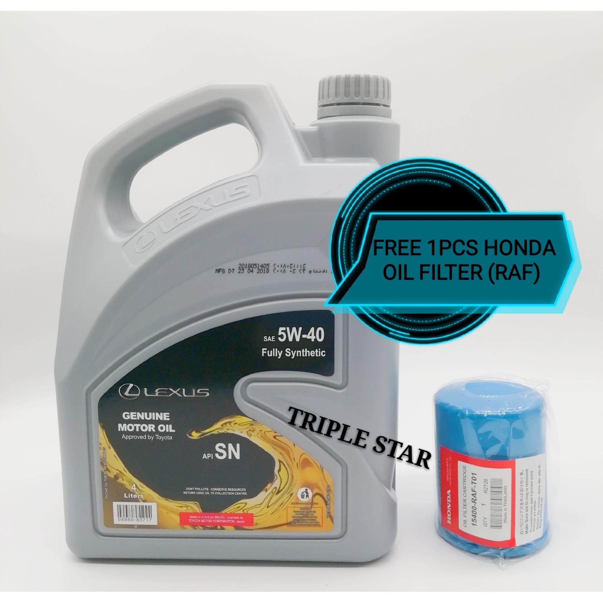 LEXUS FULLY SYNTETIC 5W40 ENGINE OIL With Honda Oil Filter