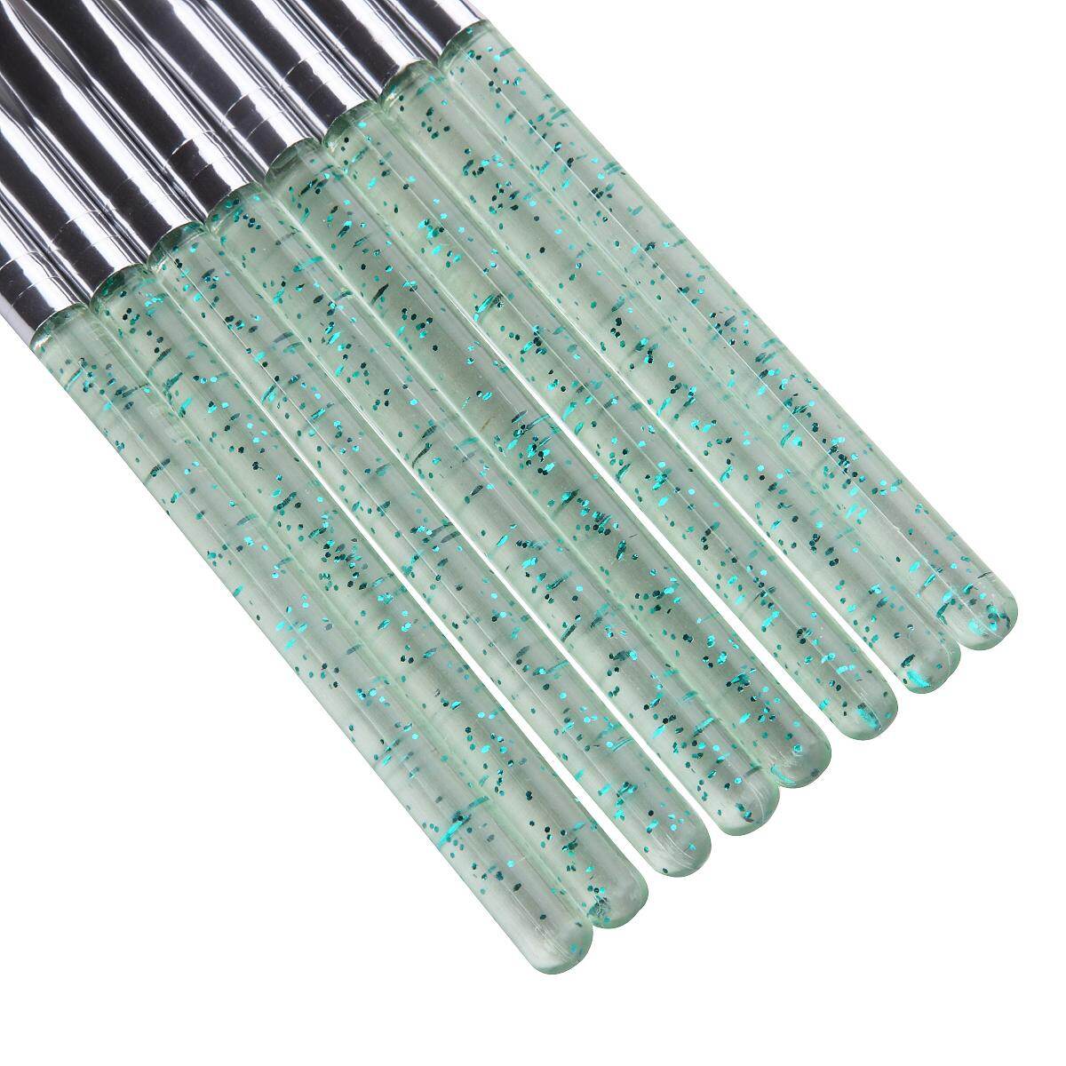 8 Cái/bộ Nail Art Trăng Nụ Cười Shape Acrylic Pháp Brush Set Gel Polish 3D Gradient Dần Dần Phai Màu DIY Sơn Vẽ Liner Bút