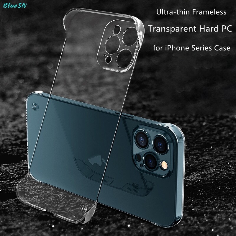 Ốp bảo vệ PC cứng chống rơi không khung mới cho iPhone 15 Pro Max 14 Plus 13 Pro 12 Mini 11 SE X XR XS Max 6S 7 8 Plus Ốp chống sốc trong suốt