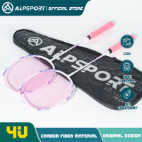 ALP TX 100% Original Carbon Fiber Racketbadminton Original Racket Set Suitable for Beginners and Students 4u 100g Offensive Racket ALPSPORT