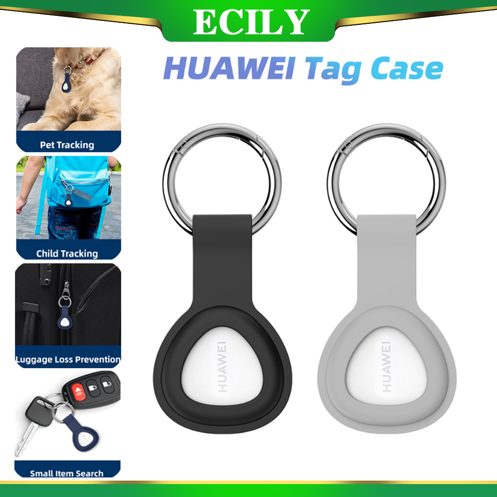 Ecily Keychain Tracker Anti-Scratch Sleeve Silicone Protective Cover for Huawei Tag Case ราคา 53 บาท*ส่งฟรี