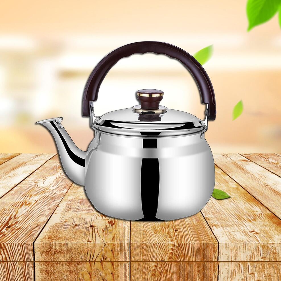 Gambar Stainless Steel Boiling Water Kettle Thicken Large Capacity Whistling Pot Beep Reminder Teapot Suitable For Induction Cooker 1 1 1