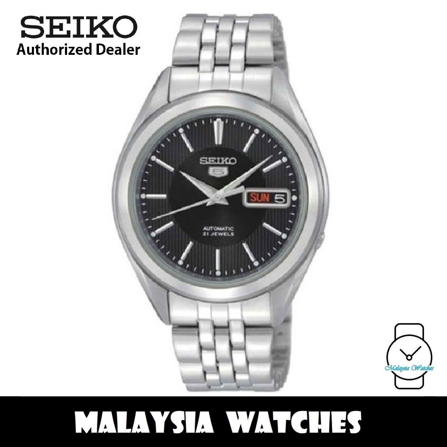 Seiko Snkl23 Silver Stainless Steel Band Automatic Watch With See - Main Image