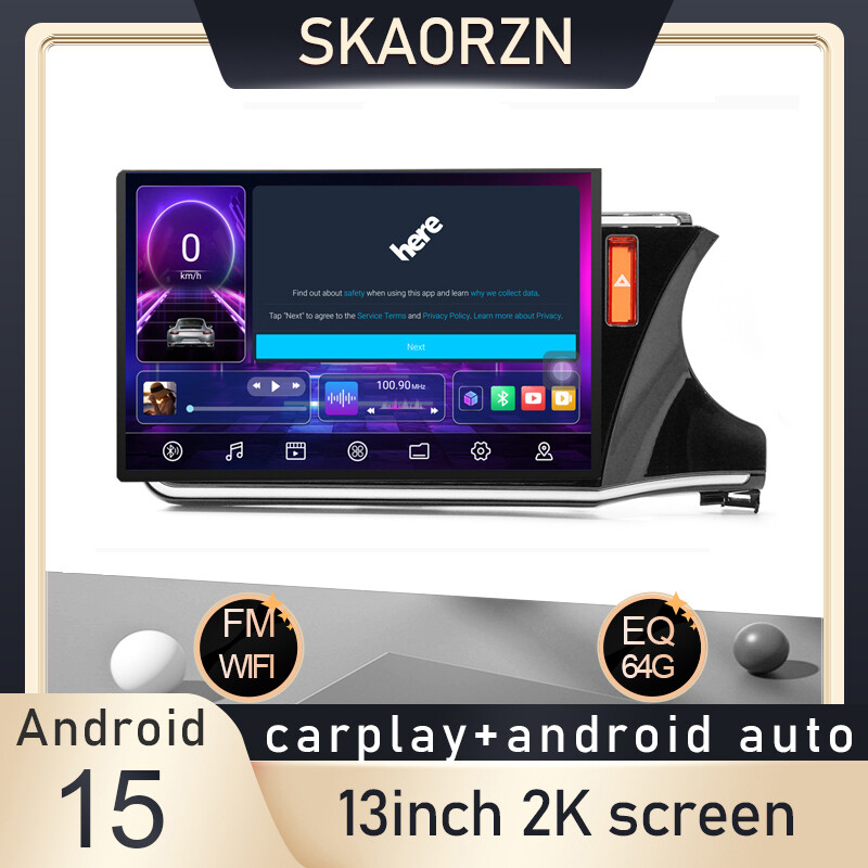 Skaorzn 13inch 6+64GB for honda city 2014-2019 android15 2k qled 2000x1200p support 360camera 2din car android headunit stereo fm bluetooth carplay android auto steering control rear view t133 ราคา 6,054 บาท*ส่งฟรี