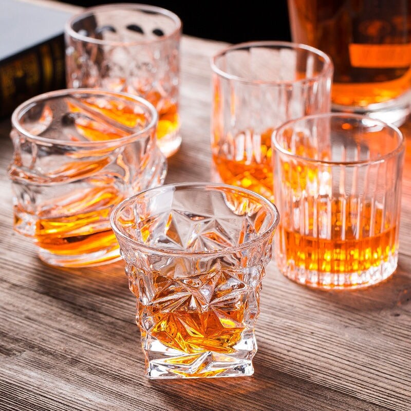Gambar high quality Crystal glass in the glass of whiskey glass glass suits wine cup of liquor cup European household glass
