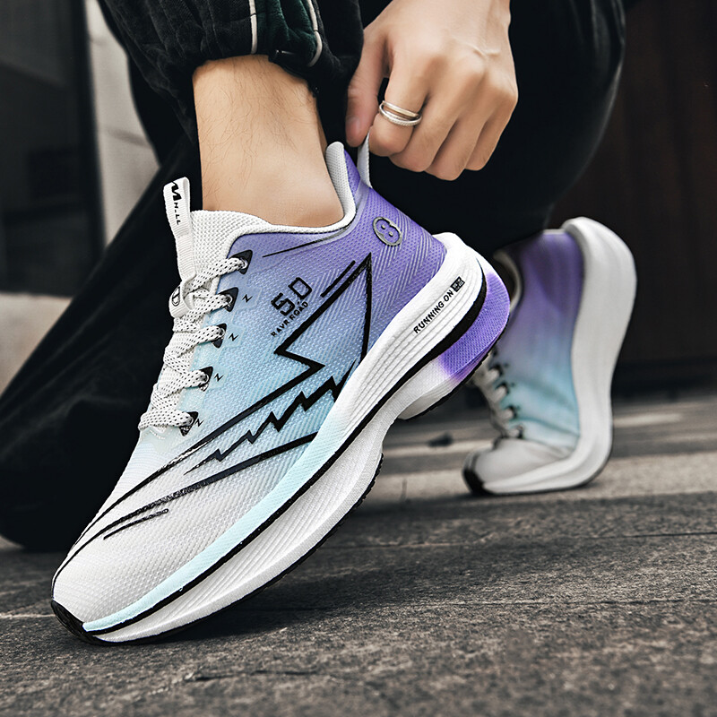 [High Quality] Neutral Carbon Plate Sports shoes Marathon Running Shoes Black Student Rubber Shoes Christmas Gifts - 7