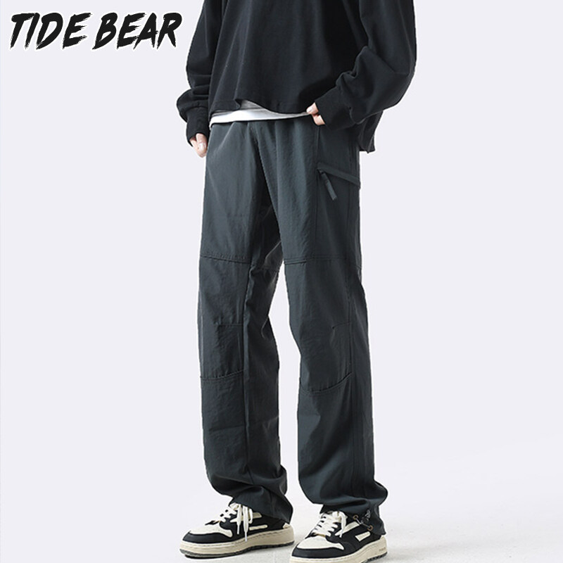 TIDE BEAR Mới khí chất trẻ trung nam phổ biến quần hợp thời trang quần thời trang đơn giản quần rộng