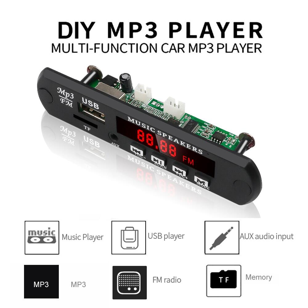 Bảng Giải Mã WAV MP3 WMA DC 5V 12V USB U Disk TF Card AUX