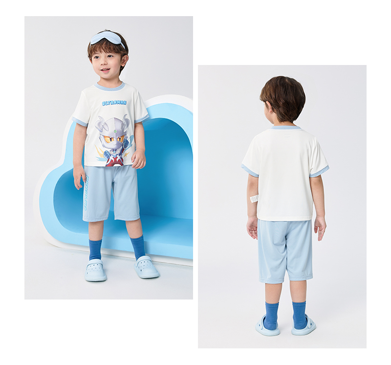 balabala Ultraman Ip Kids Pajama Set Summer Airconditioned Wear Boy Home Wear · v2