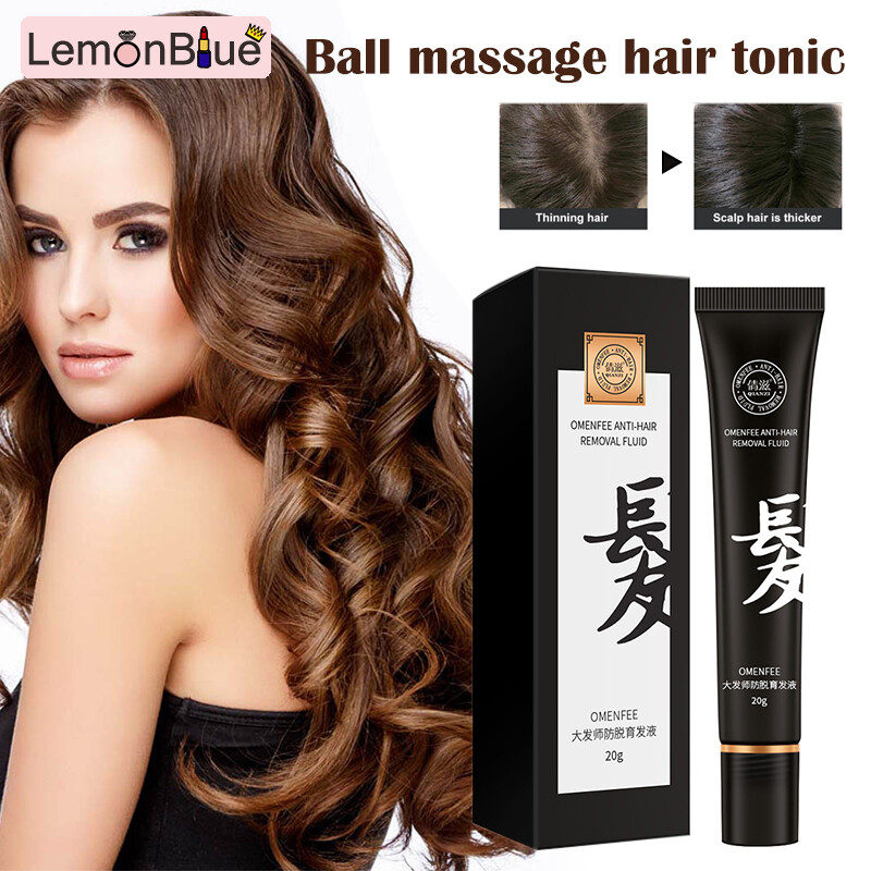 Gambar Lemonblue Pertumbuhan Rambut Hos Serum Intipati Minyak dengan 3 Bola Urut Rawatan Kehilangan Rambut Penjagaan Rambut Tonik