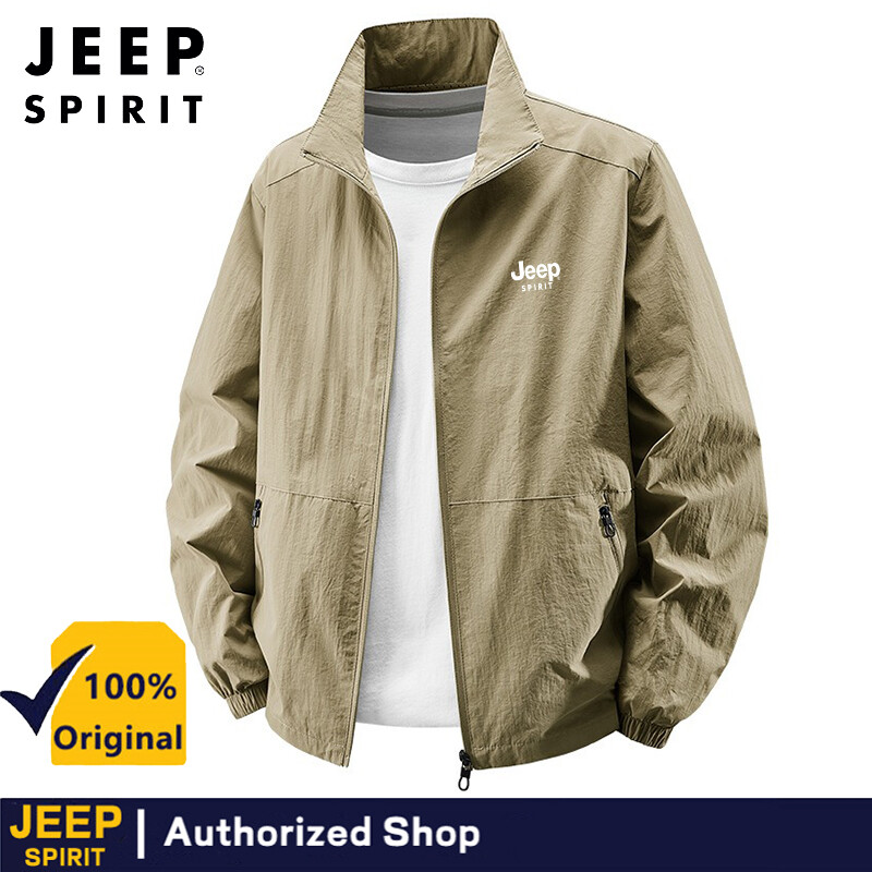  Jeep Spirit mới tối giản nam giản dị áo khoác thoáng khí siêu mỏng ngoài trời thời trang thể thao áo khoác câu cá 