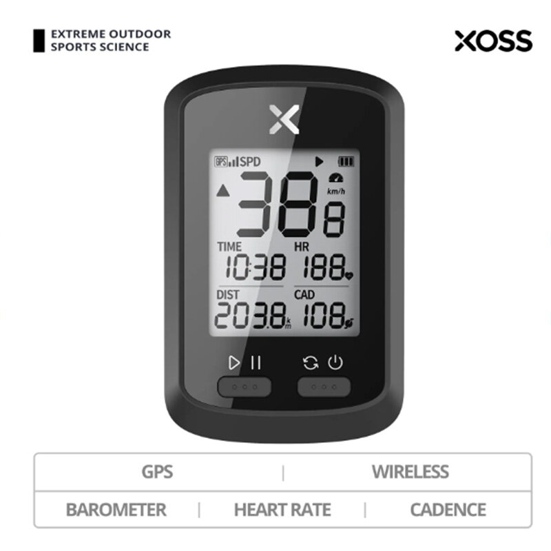 Xoss g + đồng hồ đo tốc độ xe đạp không dây chống nước ipx7 type-c có thể sạc lại máy tính xe đạp gps 1.8 inch màn hình lcd bluetooth ant + mtb đồng hồ tốc độ xoss g + cộng với
